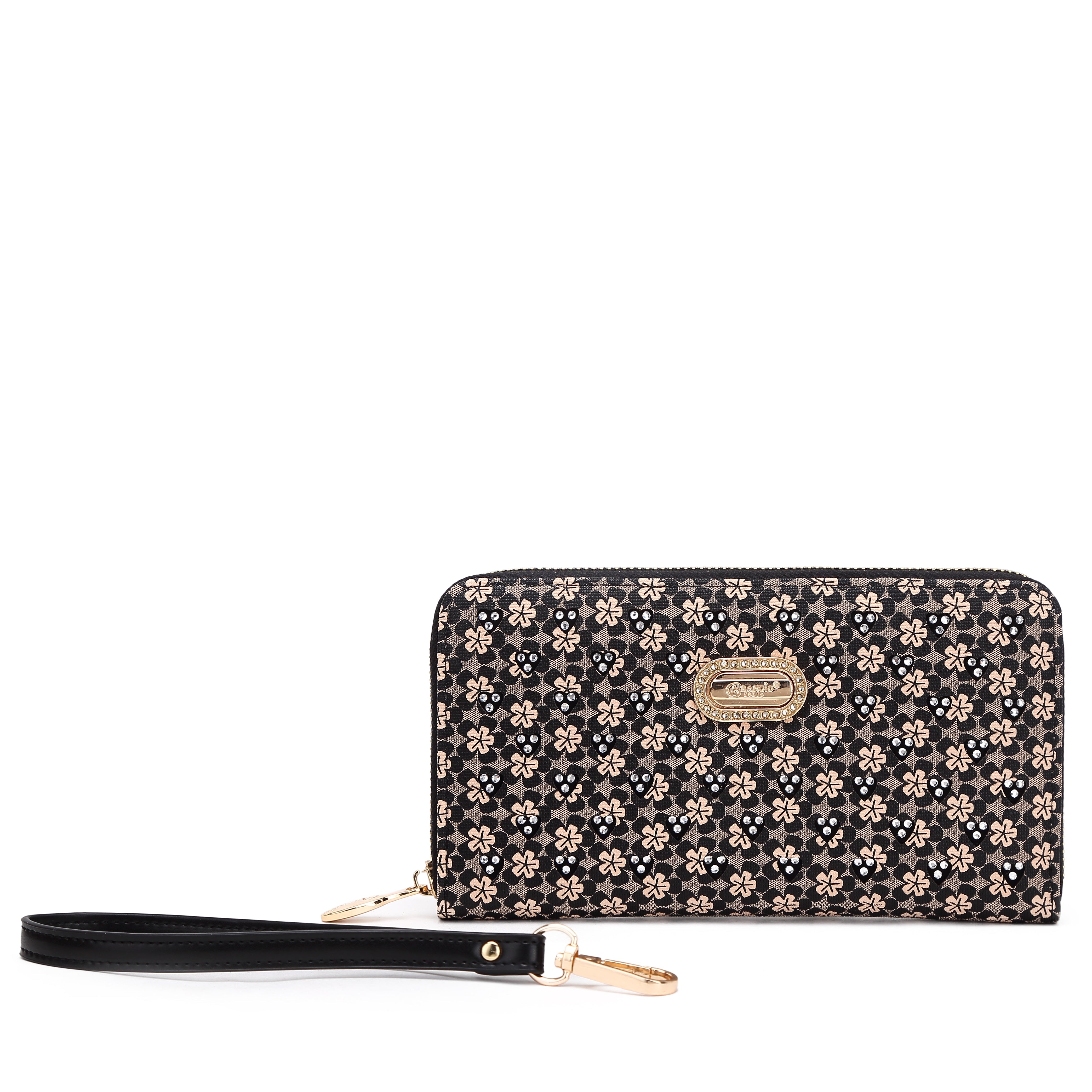 Diamond Bling Handmade Wristlet Wallet with Multiple Card Pockets - Brangio Italy Co.